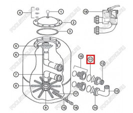 Уплотнительное кольцо NCX12046 для соединительной муфты клапана Hayward