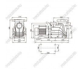 Насос для бассейна Aquaviva LX SFE300T с ПФ (37.5м³/ч*10м 2.2кВт 380В)