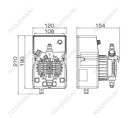Насос дозир. мембранный DLX-PH-RX-CL/M 01 л/ч 15 бар (1-15/2-10/3-5) PVDF