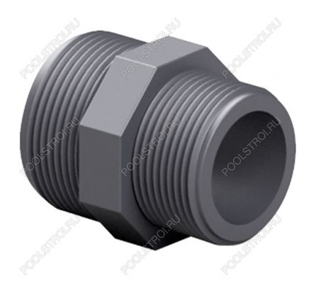 Ниппель ПВХ Effast RERNRE050E переходной, с наружной резьбой, d1.5